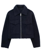 Bouclé Zip Jacket