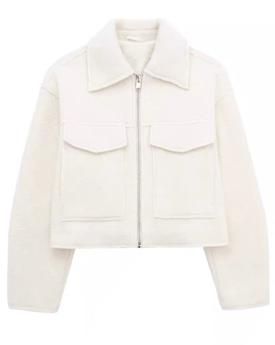Bouclé Zip Jacket