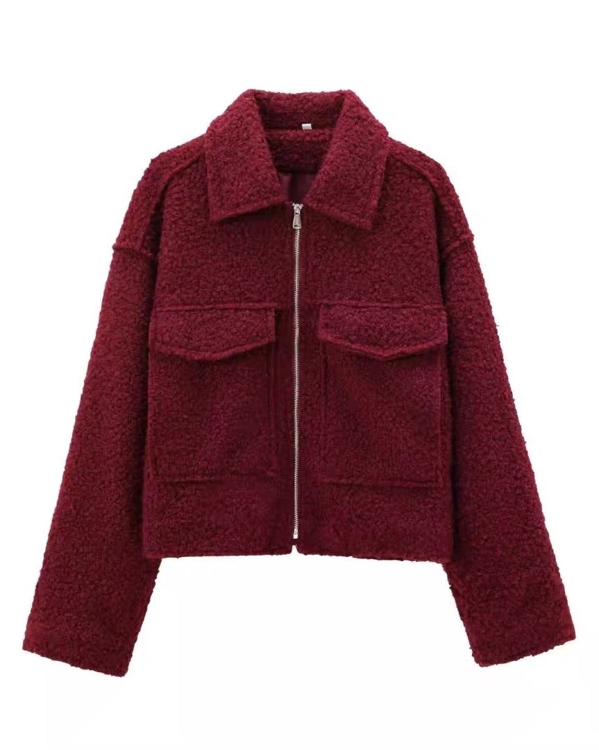 Bouclé Zip Jacket