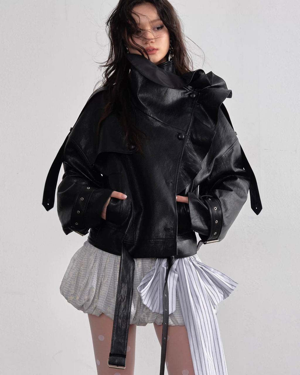 Statement Leather Jacket – Bold & Chic Style