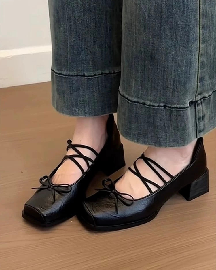 Retro strap heels – cute + classy combo