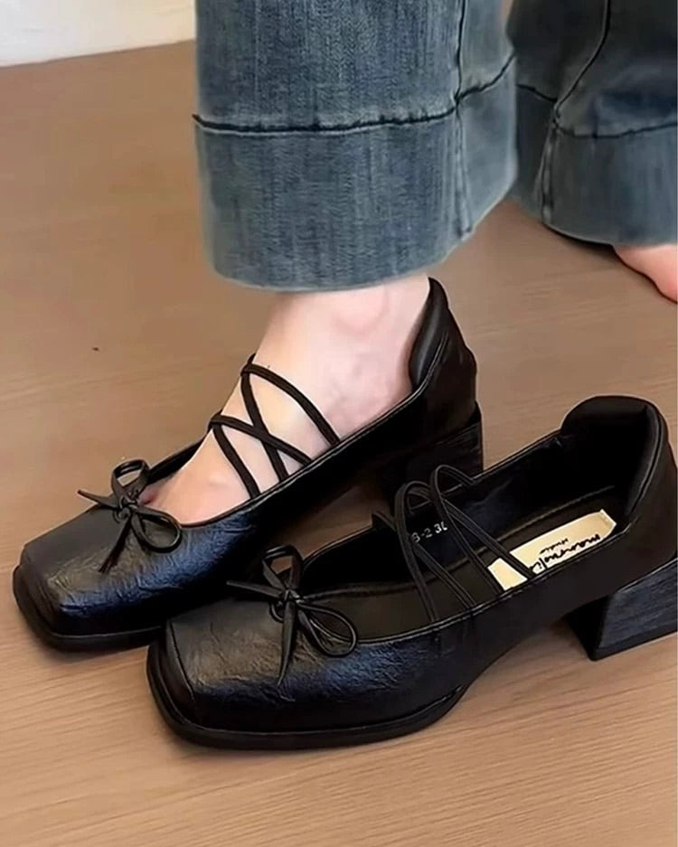 Retro strap heels – cute + classy combo
