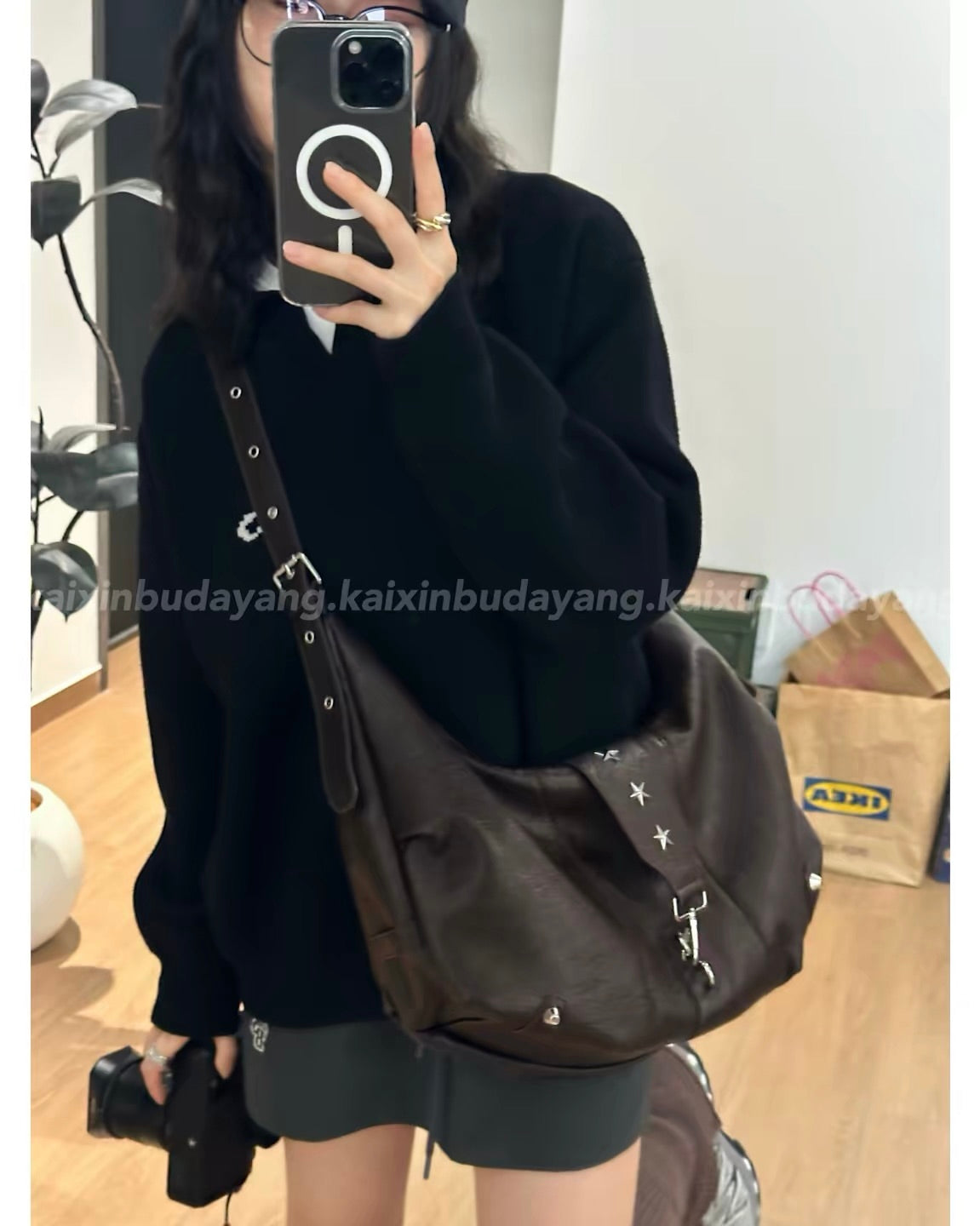 Star Accent Hobo Bag