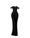 Off Shoulder Corset Maxi Dress