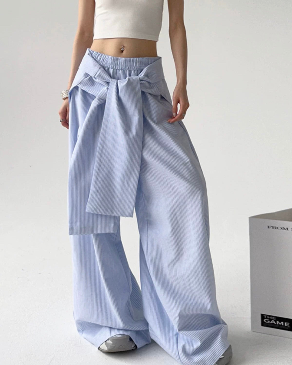 Ribbon Layered Pants