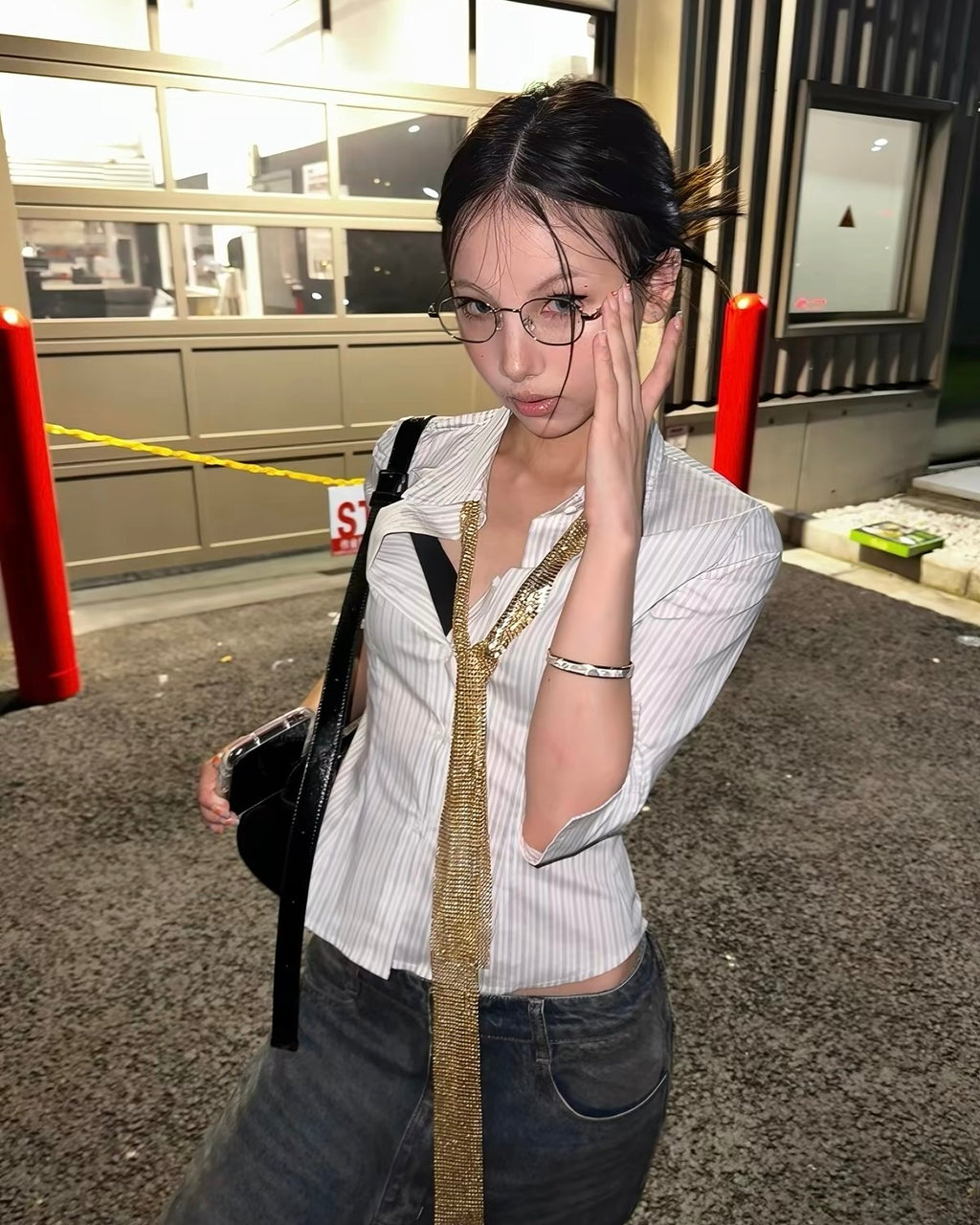 Striped Tie Shirt