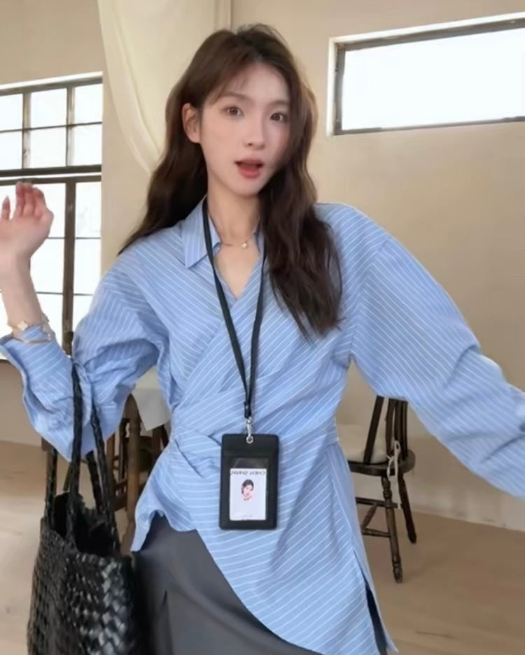Wrap Stripe Shirt
