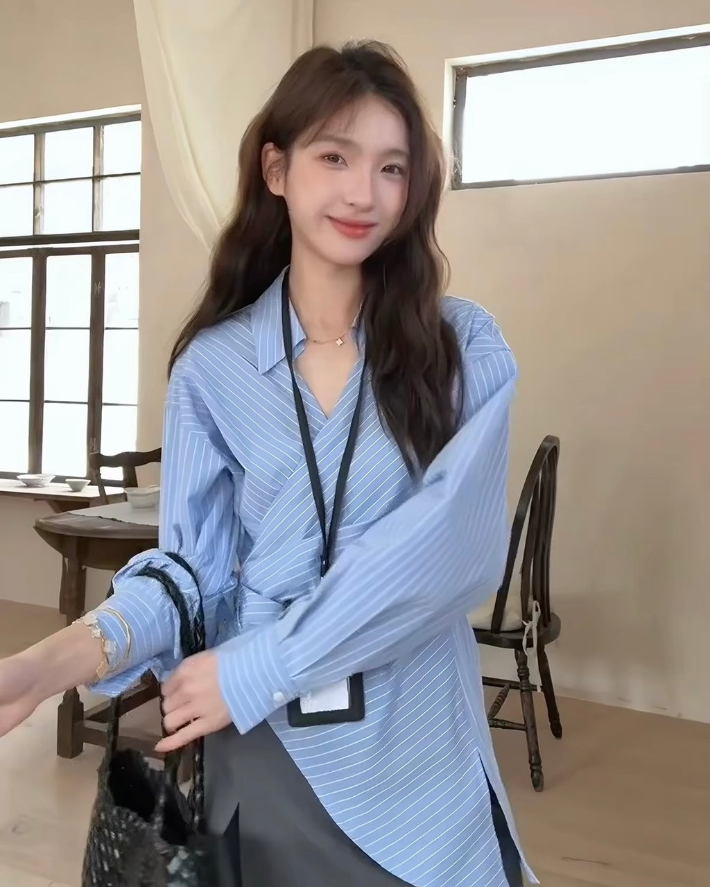 Wrap Stripe Shirt