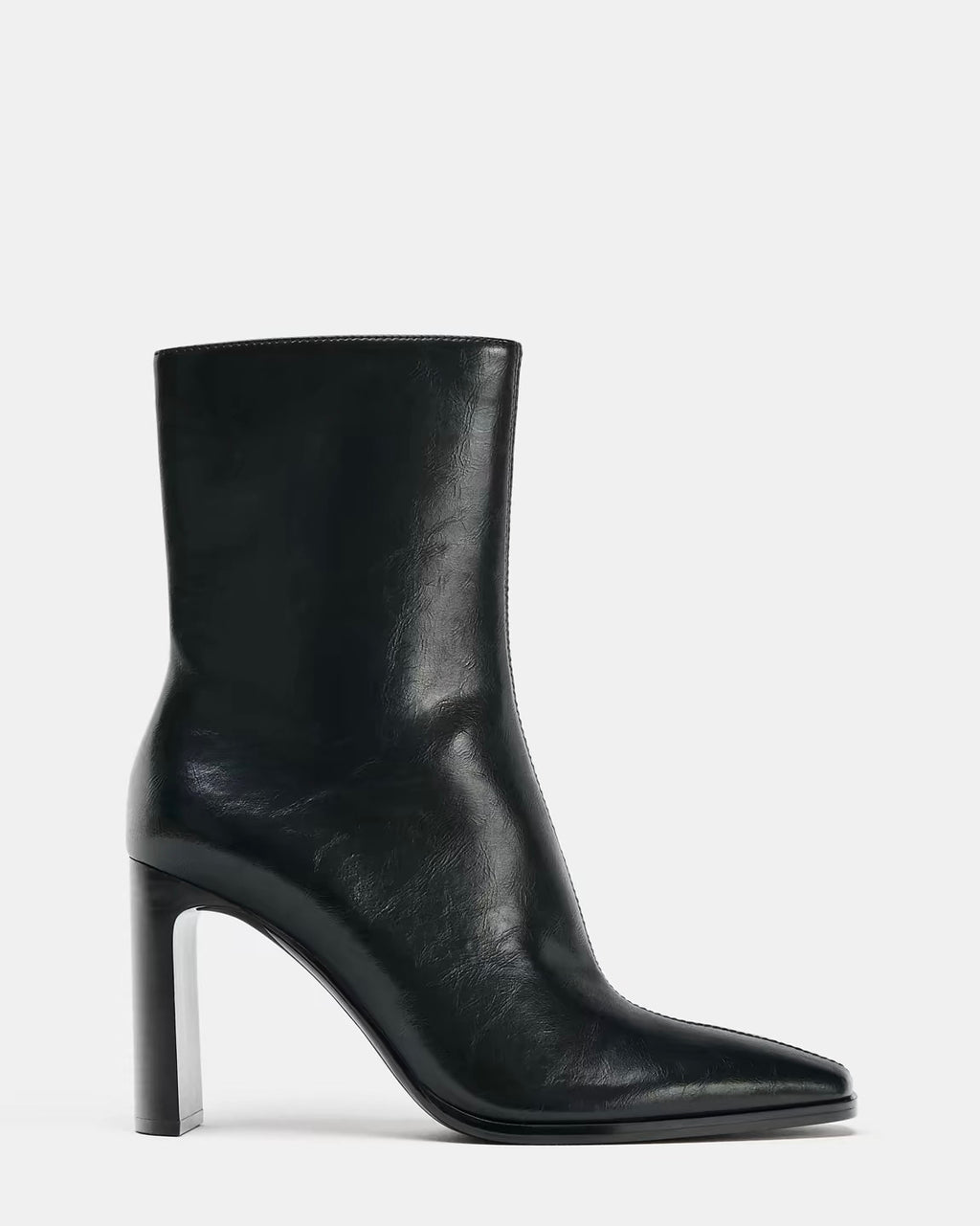 Square-Toe High Heel Ankle Boots