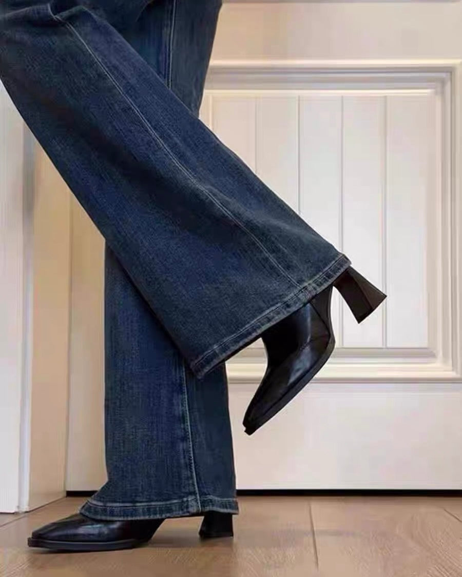 Pointed-Toe Ankle Boots