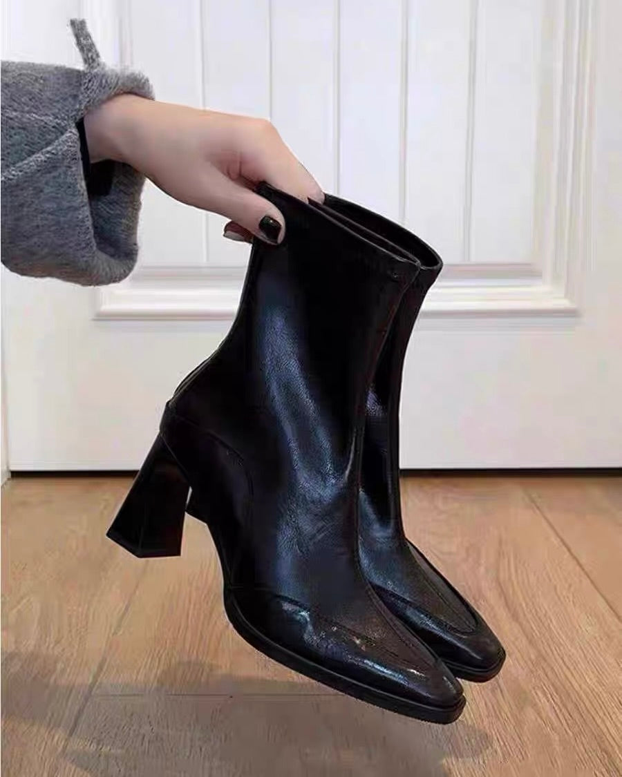 Pointed-Toe Ankle Boots