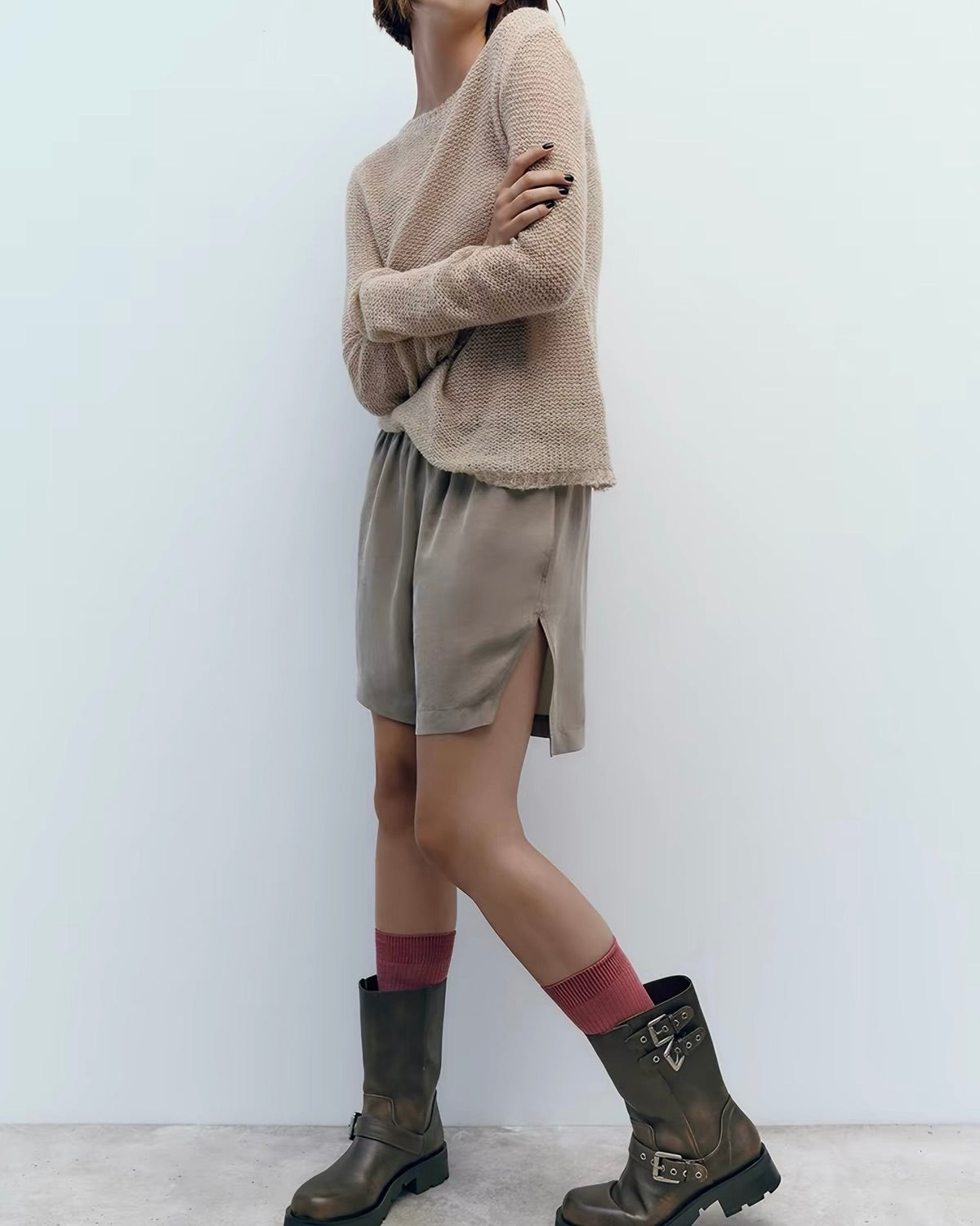 Buckle Leather Boots