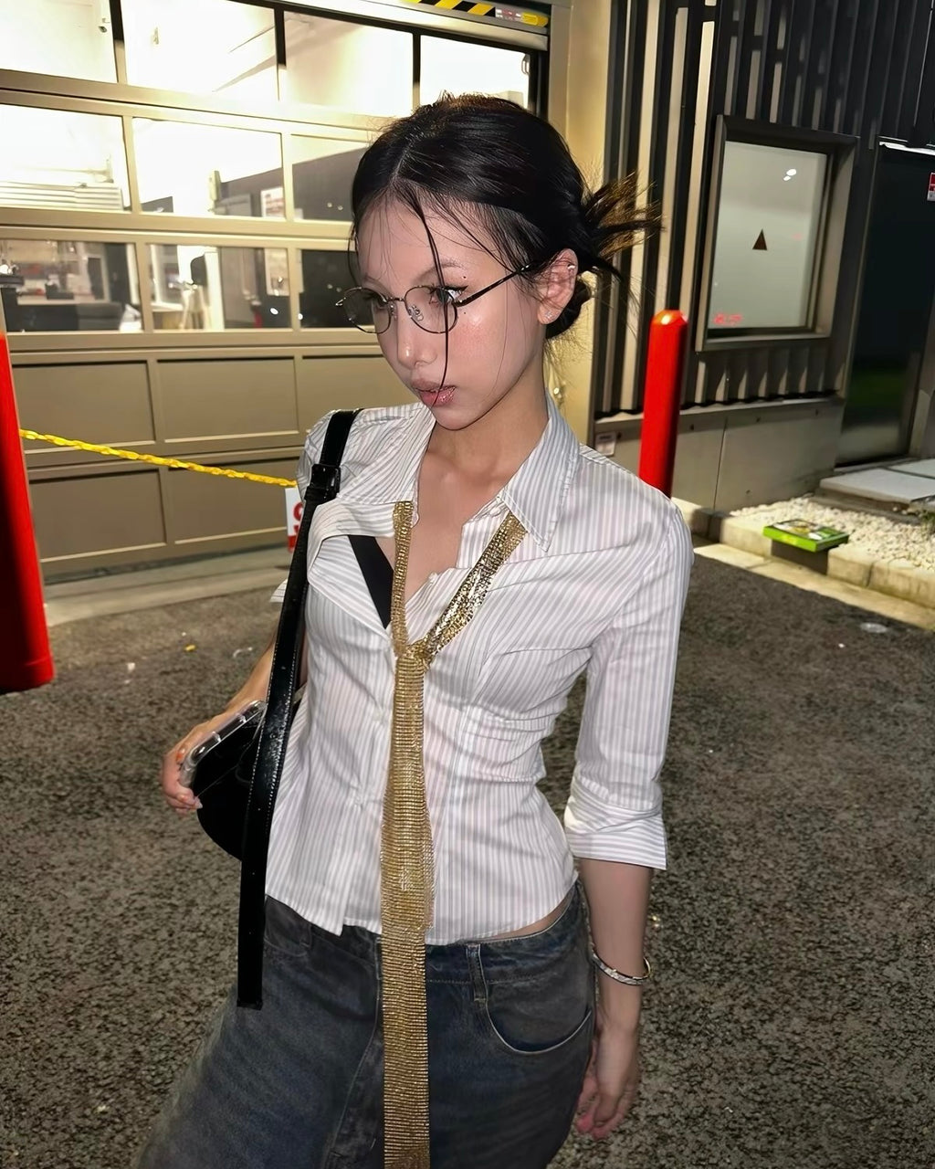Striped Tie Shirt
