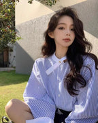 Striped Ribbon Shirt