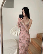 Pink floral summer dress 🌸