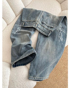 Embroidered Baggy Jeans