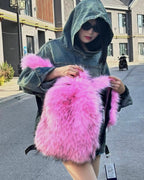 Fluffy Faux Fur Backpack