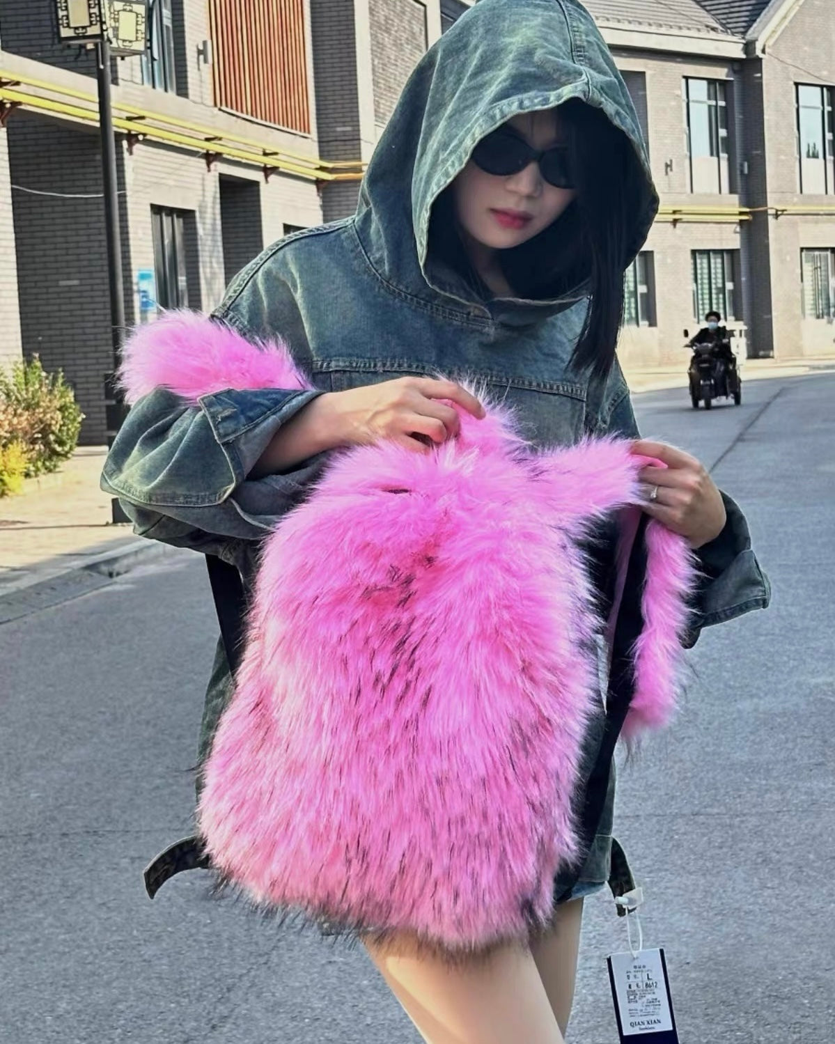 Fluffy Faux Fur Backpack