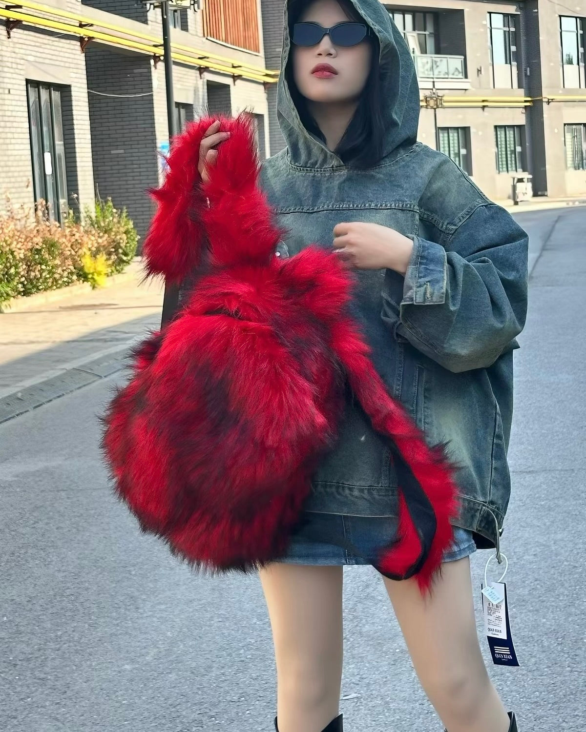 Fluffy Faux Fur Backpack