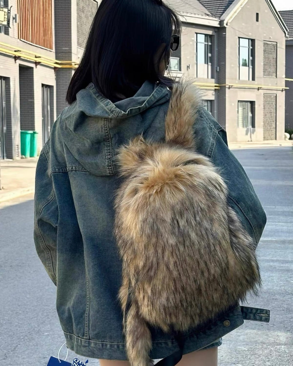 Fluffy Faux Fur Backpack