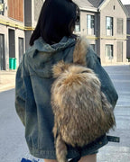 Fluffy Faux Fur Backpack