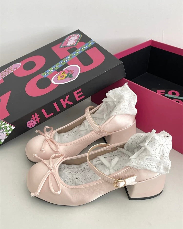 Coquette Ribbon Heels 🎀