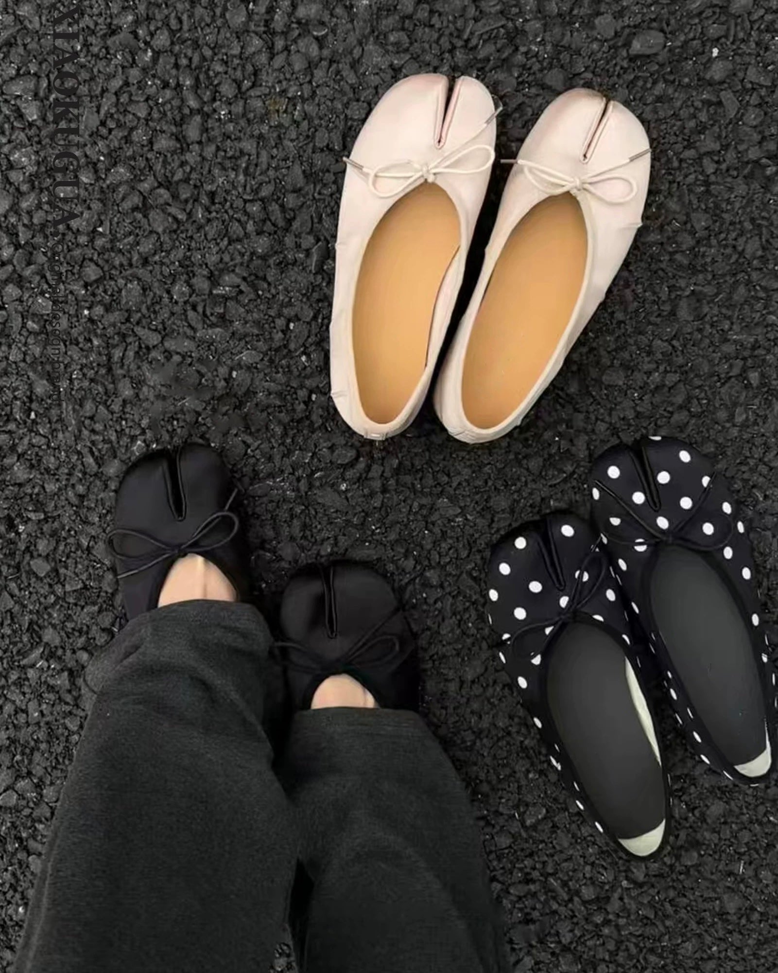 Tabi Ballet Flats 🖤🤍