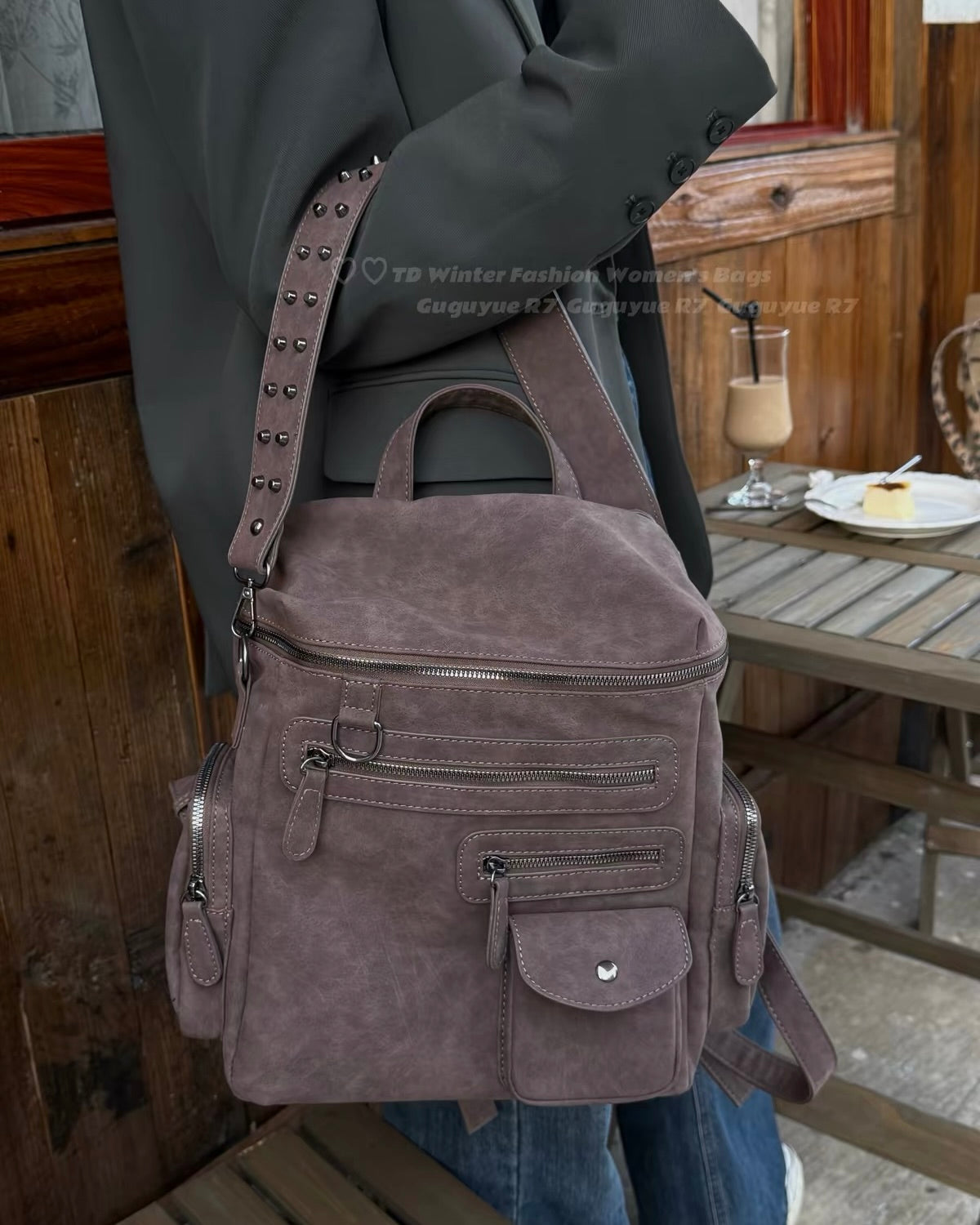 Multi-Pocket Vintage Backpack