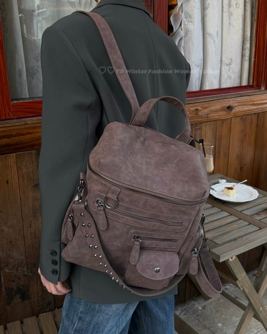 Multi-Pocket Vintage Backpack