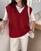 V-Neck Knit Vest