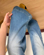 Vintage Wash Wide Leg Jeans