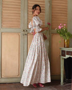 Floral Open Back Maxi Dress