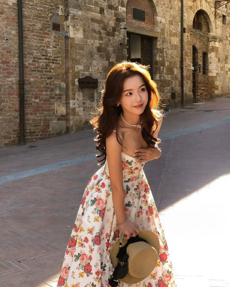 Vintage Rose Maxi Dress