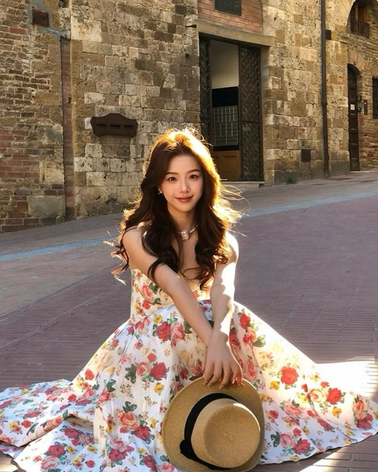 Vintage Rose Maxi Dress