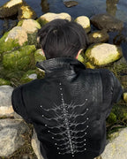 Snake Texture Embroidered Jacket