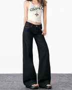 Black Wide-Leg Jeans