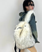 Fluffy Faux Fur Backpack
