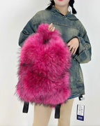 Fluffy Faux Fur Backpack