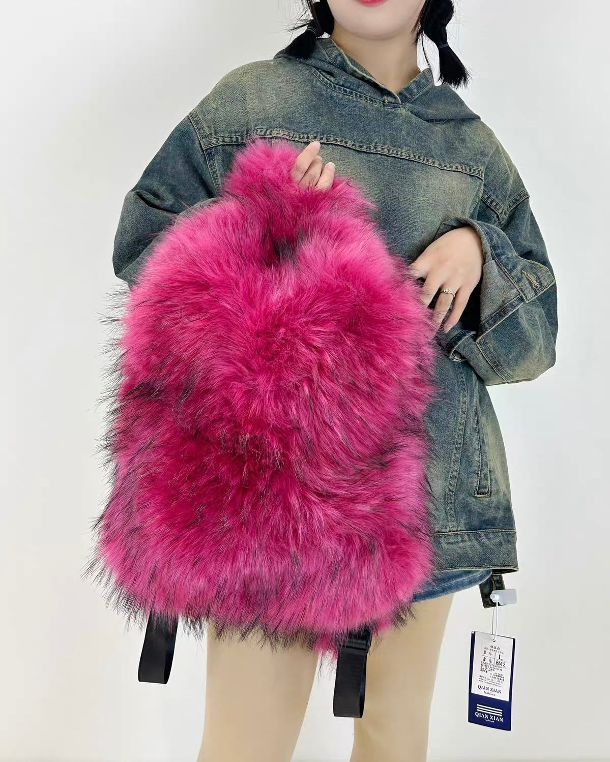 Fluffy Faux Fur Backpack