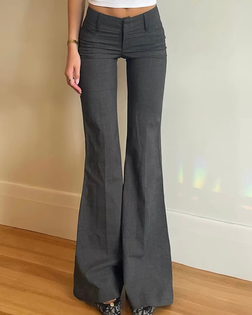 Dark Gray Flare Pants