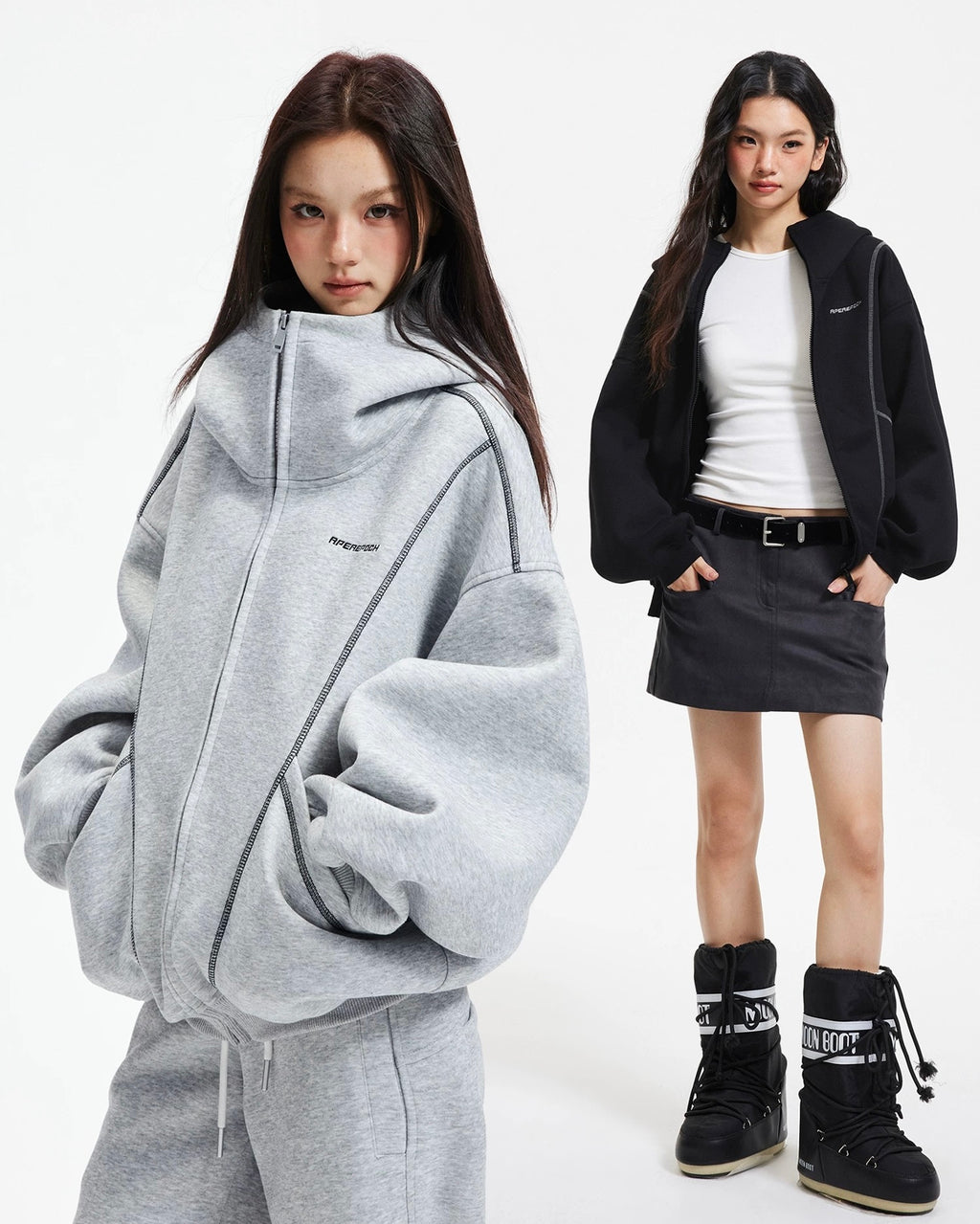 🖤 Oversized zip-up jacket