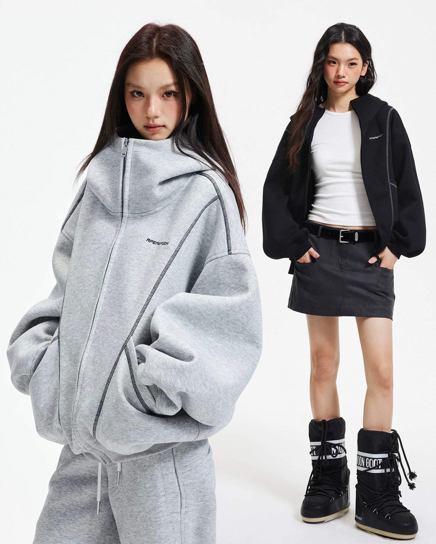 🖤 Oversized zip-up jacket