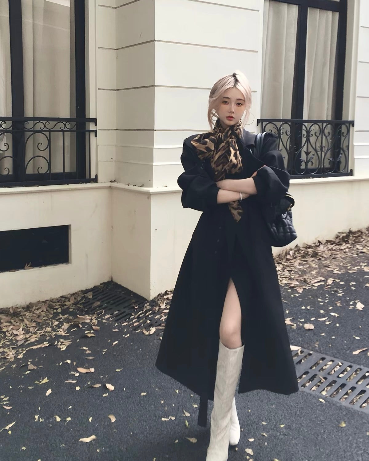 Belted Long Trench Coat