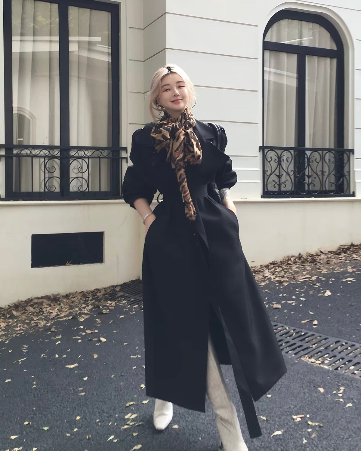 Belted Long Trench Coat