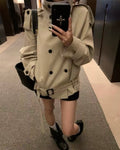 Belted Double-Breasted Trench Jacket