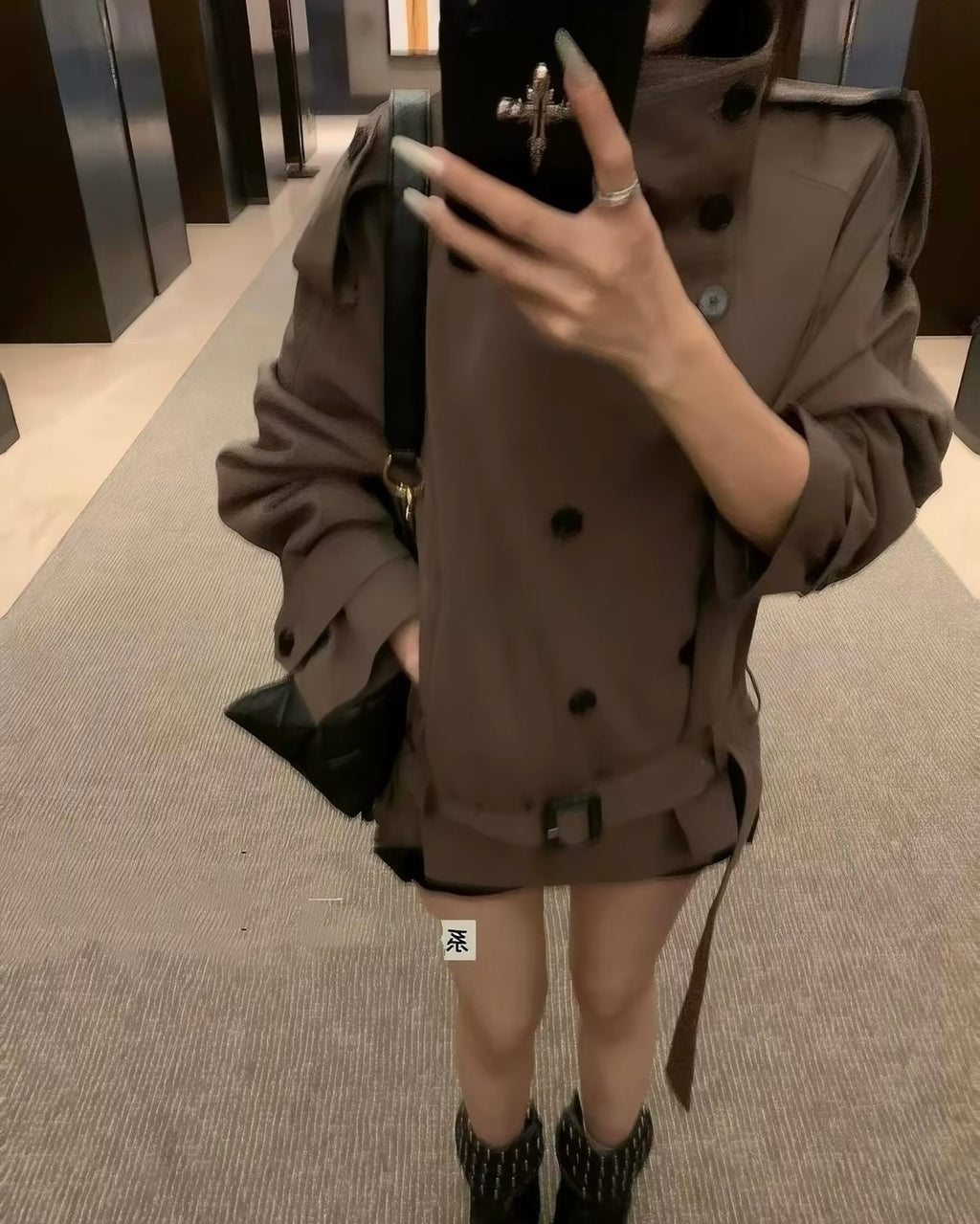 Belted Double-Breasted Trench Jacket