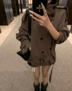 Belted Double-Breasted Trench Jacket