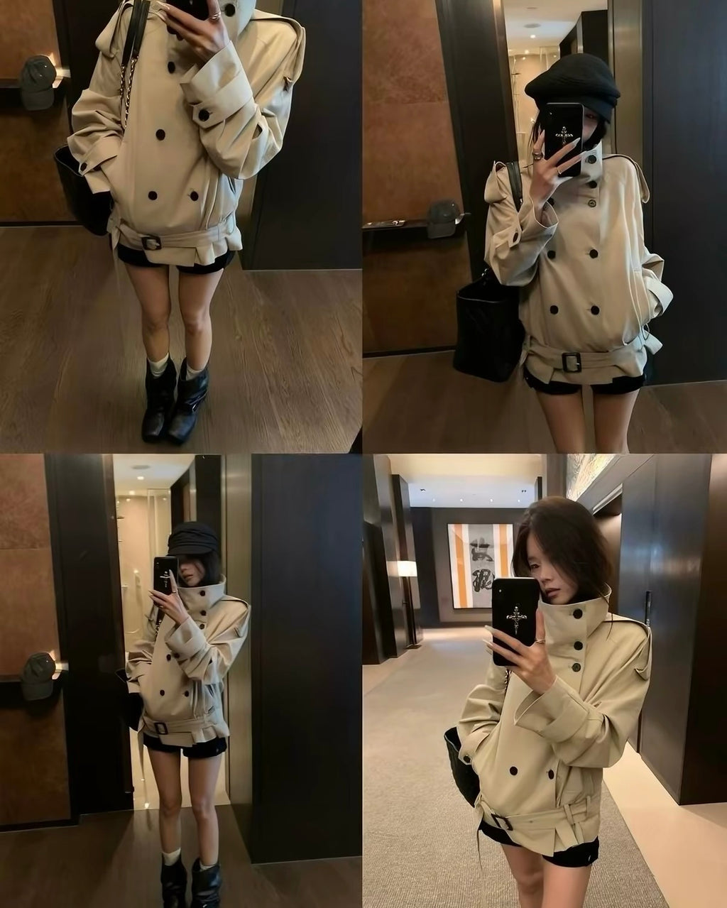 Belted Double-Breasted Trench Jacket