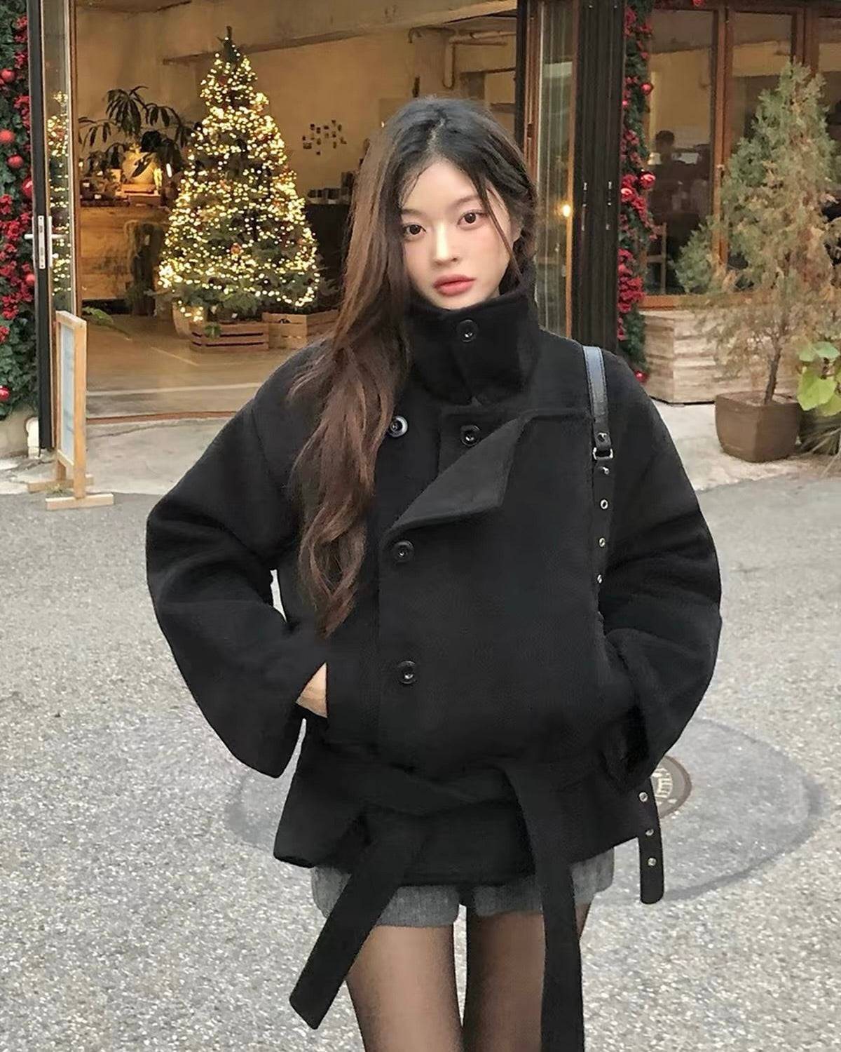 Belted Double-Breasted Jacket