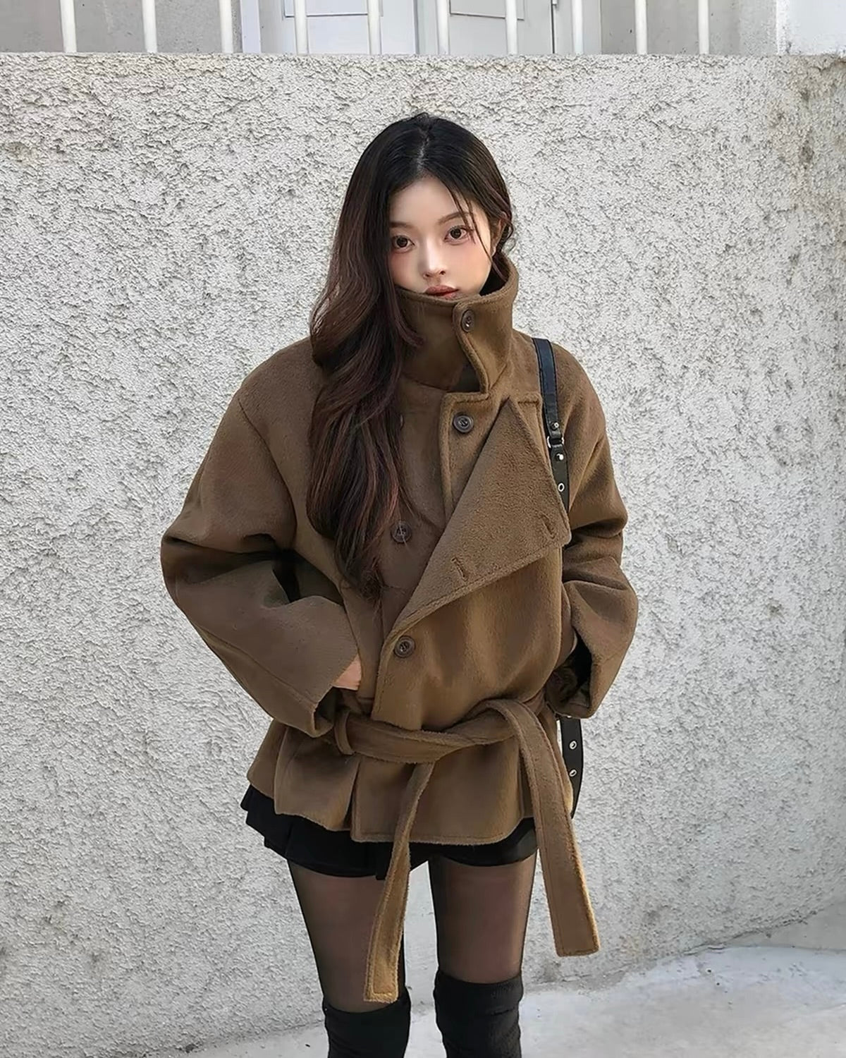 Belted Double-Breasted Jacket